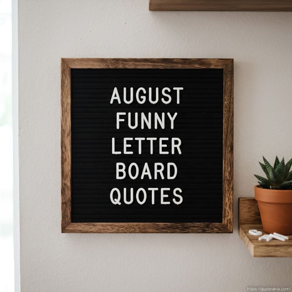 August funny letter board quotes