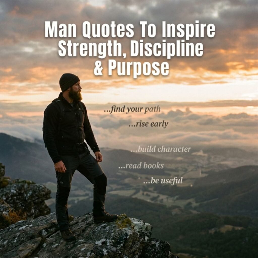 Man Quotes To Inspire Strength, Discipline & Purpose