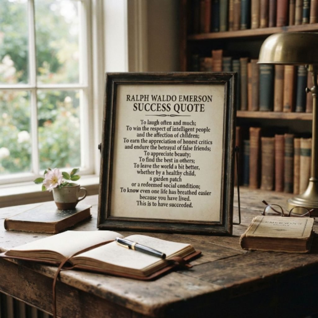 Ralph Waldo Emerson Success Quote