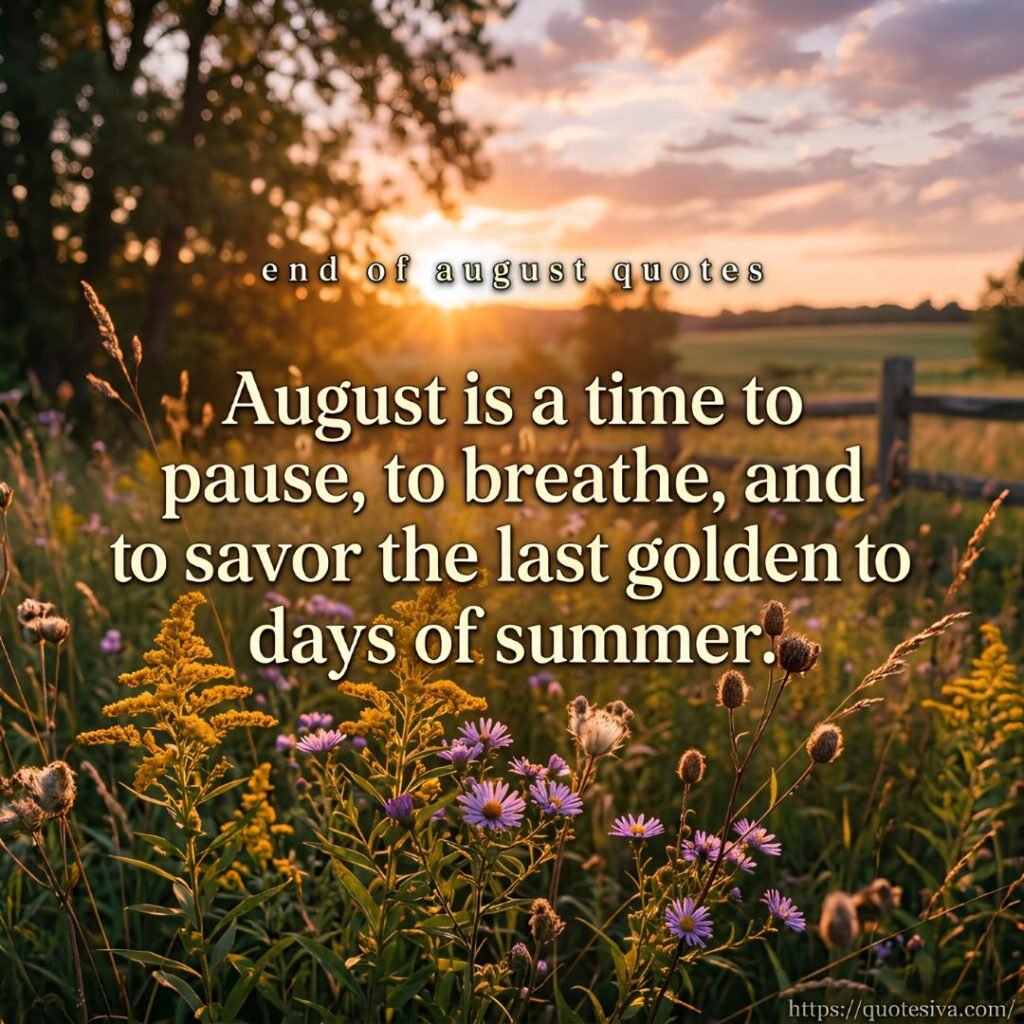 end of august quotes