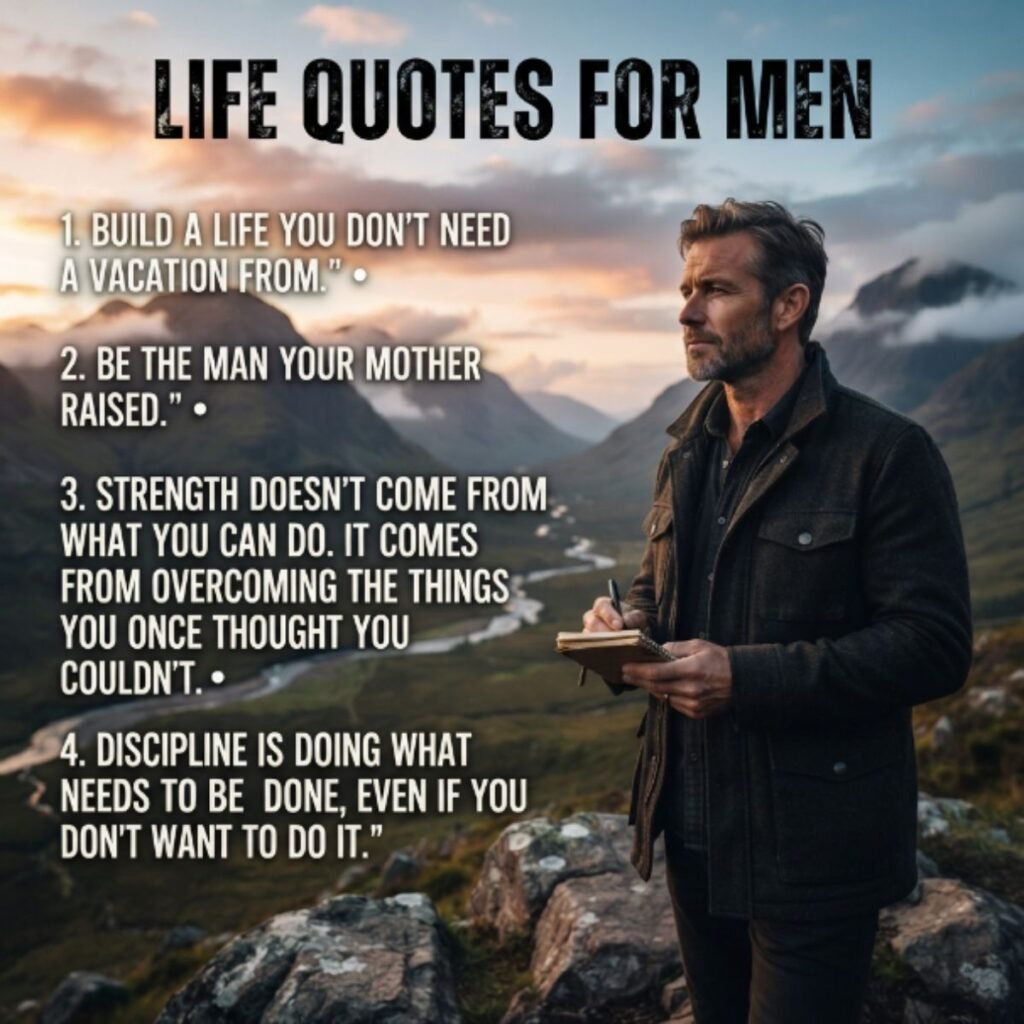 life quotes for men