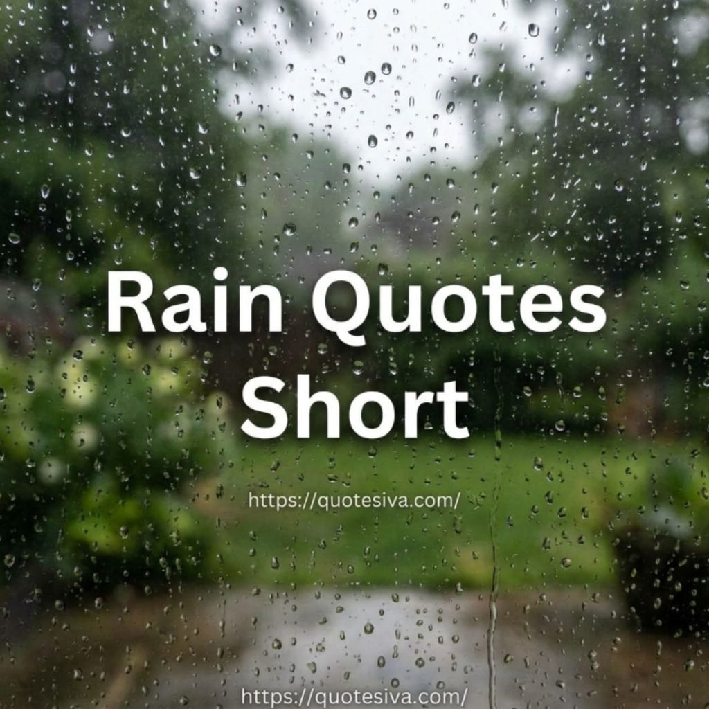 Rain Quotes Short
