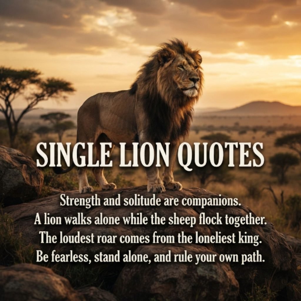 Single Lion Quotes